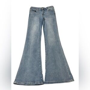 Rockin C Light Wash Flare Boot Western Cowgirl Denim Jeans Womens Size 29